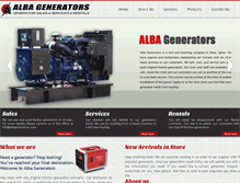 Tablet Screenshot of albagenerators.com